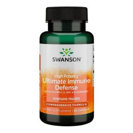 Витамины для иммунитета Swanson High Potency Ultimate Immune Defense with C, D, Zinc & Elderberry, 60 Capsules Swanson