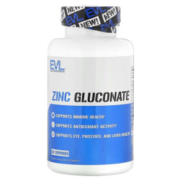 Глюконат цинка Evlution Nutrition Zinc Gluconate 60 Tablets Evlution Nutrition