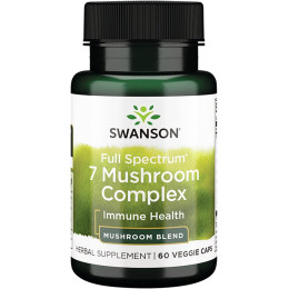 Комплекс грибов Swanson Full Spectrum 7 Mushroom Complex, 60 Veggie Caps Swanson