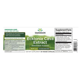 Екстракт еклонії Swanson Ecklonia Cava Extract, 30 Veggie Capsules Swanson