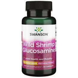 Глюкозамин Swanson Wild Shrimp Glucosamine, 500 mg, 90 Capsules Swanson