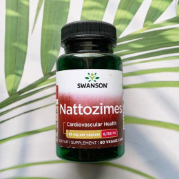 Натуральна добавка Swanson Nattozimes, 195 mg (6,750 FU), 60 Veggie Caps Swanson