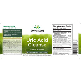 Очисник сечової кислоти Swanson Uric Acid Cleanse, 60 Veggie Capsules Swanson