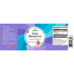 Мелатонин для детей Swanson Kids Melatonin, Sleep Support, Strawberry, 60 Gummies Swanson