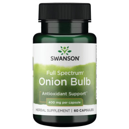 Натуральная добавка Swanson Full Spectrum Onion Bulb, 400 mg, 60 Capsules Swanson