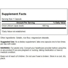 Full Spectrum Onion Bulb, 400 mg, 60 Capsules Swanson