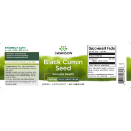 Black Cumin Seed 400 mg 60 caps Swanson