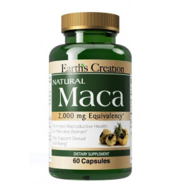 Экстракт корня маки Earth's Creation Maca 2000 mg 60 caps Earth's Creation