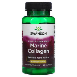 Морской коллаген Swanson Marine Collagen 400 mg 60 Capsules Swanson