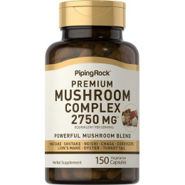 8 Mushroom Complex, 2750 mg (per serving), 150 Vegetarian Capsules Piping Rock