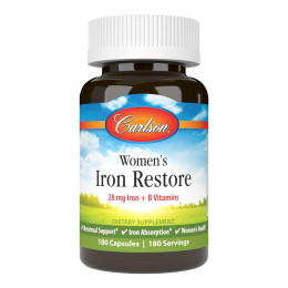 Железо для женщин Carlson Womens Iron Restore, 180 Capsules Carlsson