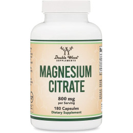 Цитрат магнію Double Wood Magnesium Citrate 800 mg 180 capsules