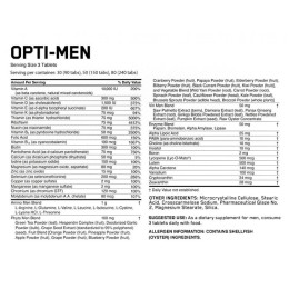 Вітамінно-мінеральний комплекс для чоловіків Opti-Men 90 tabl Optimum Nutrition