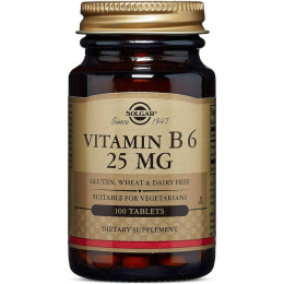 Вітамін Б6 Vitamin B6 25 mg 100 tabs Solgar