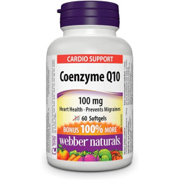 Coenzyme Q10 100mg 60 softgels Webber Naturals