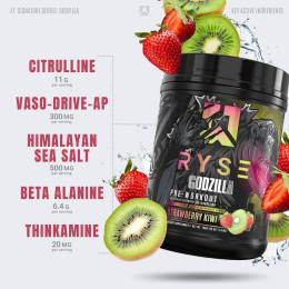 Предтренировочный комплекс Ryse Supps Godzilla Pre-Workout 738 g (Strawberry Kiwi)