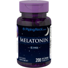 Melatonin Fast Dissolve 5 mg 200 Fast Dissolve Tablets Piping Rock