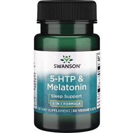 5-гидрокситриптофан и Мелатонин Swanson 5-HTP & Melatonin 30 Caps Swanson