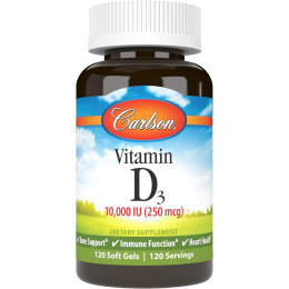 Вітамін D3 Carlson Labs Vitamin D3 1000 IU (25 mcg) 120 softgels Carlsson