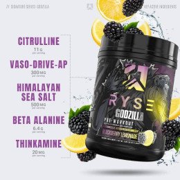 Предтренировочный комплекс Ryse Supps Godzilla Pre-Workout 732 g (Blackberry Lemonade)