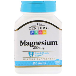 Magnesium, 250 mg, 110 Tablets 21st Century