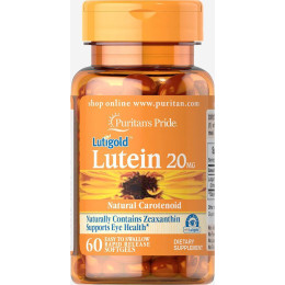 Лютеїн із зеаксантином Lutein 20mg with Zeaxanthin 60 Softgels Puritan's Pride