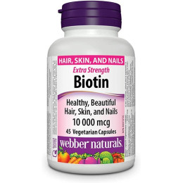 Биотин Webber Naturals Biotin 10000mcg 45 caps Webber Naturals