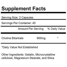 Choline Bitartrate 900 mg 90 caps KRK