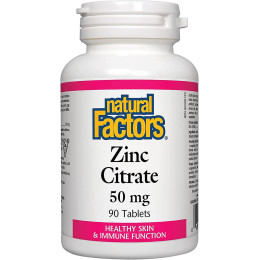 Цинк Zinc Citrate 50mg 90 Tablets Natural Factors