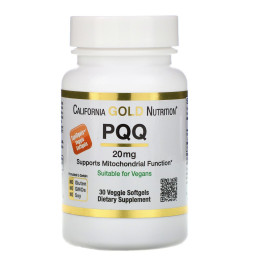 Пирролохинолинхинон California Gold Nutrition PQQ 20 mg 30 Veggie Softgels California Gold Nutrition