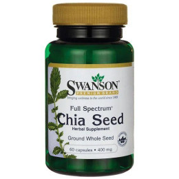 Экстракт семян чиа Swanson Full Spectrum Chia Seed 400 mg 60 Caps Swanson