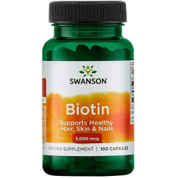 Biotin 5 mg 100 Caps Swanson