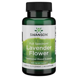 Экстракт цветов лаванды Swanson Lavender Flower 400 mg 60 Caps Swanson