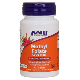 Метилфолат Now Methyl Folate 1000 mcg 90 tabs