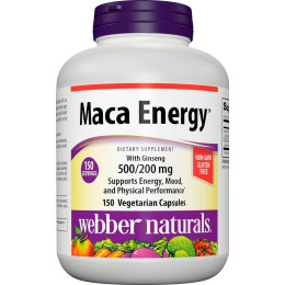 Мака з женьшенем Webber Naturals Maca + Ginseng 500/200mg 150 caps Webber Naturals