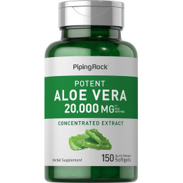 Алоэ вера Piping Rock Potent Aloe Vera, 20000 mg, 150 Softgels Piping Rock