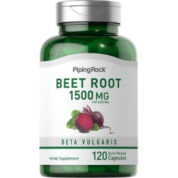 Корень свеклы Piping Rock Beet Root, 1500 mg (per serving), 120 Quick Release Capsules Piping Rock