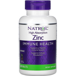 High Absorption Zinc 60 Tablets (Natural Pineapple) Natrol