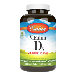 Витамин D3 Carlson Vitamin D3 5000 IU 360 soft gels Carlsson