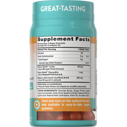 Lutein + Zeaxanthin 20 mg (per serving), 40 Vegan Gummies (Natural Orange) Nature's Truth