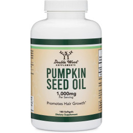 Масло из семян тыквы Double Wood Pumpkin Seed Oil 1000 mg (на 2 капсулы), 180softgels