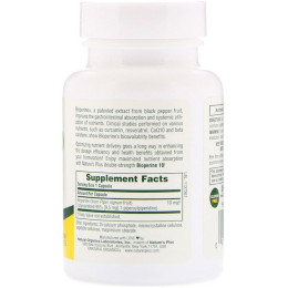 Bioperine 10, 90 Vegetarian Capsules Nature's Plus