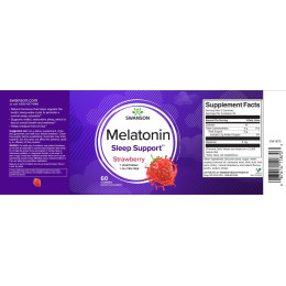 Melatonin 5mg 60 Gummies (Strawberry) Swanson