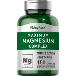 Магний Piping Rock Maximum Magnesium Complex, 150 Capsules Piping Rock