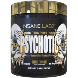 Передтренувальний комплекс Insane Labz Psychotic Gold 204g (Blue Punch) Insane labz