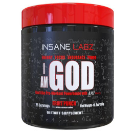 Передтренувальний комплекс Insane Labz I am GOD 296g (Fruit Punch) Insane labz