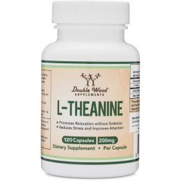 L-теанін Double Wood L-Theanine 200 mg, 120capsules