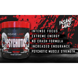 Предтренировочный комплекс Insane Labz Psychotic Mens 220g (Blue Raspberry) Insane labz