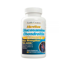 Alevitor Glucosamine & Chondroitin + Vit C 90caps Earth's Creation