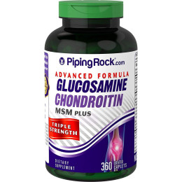 Advanced Triple Strength Glucosamine Chondroitin MSM Plus 360 caplets Piping Rock